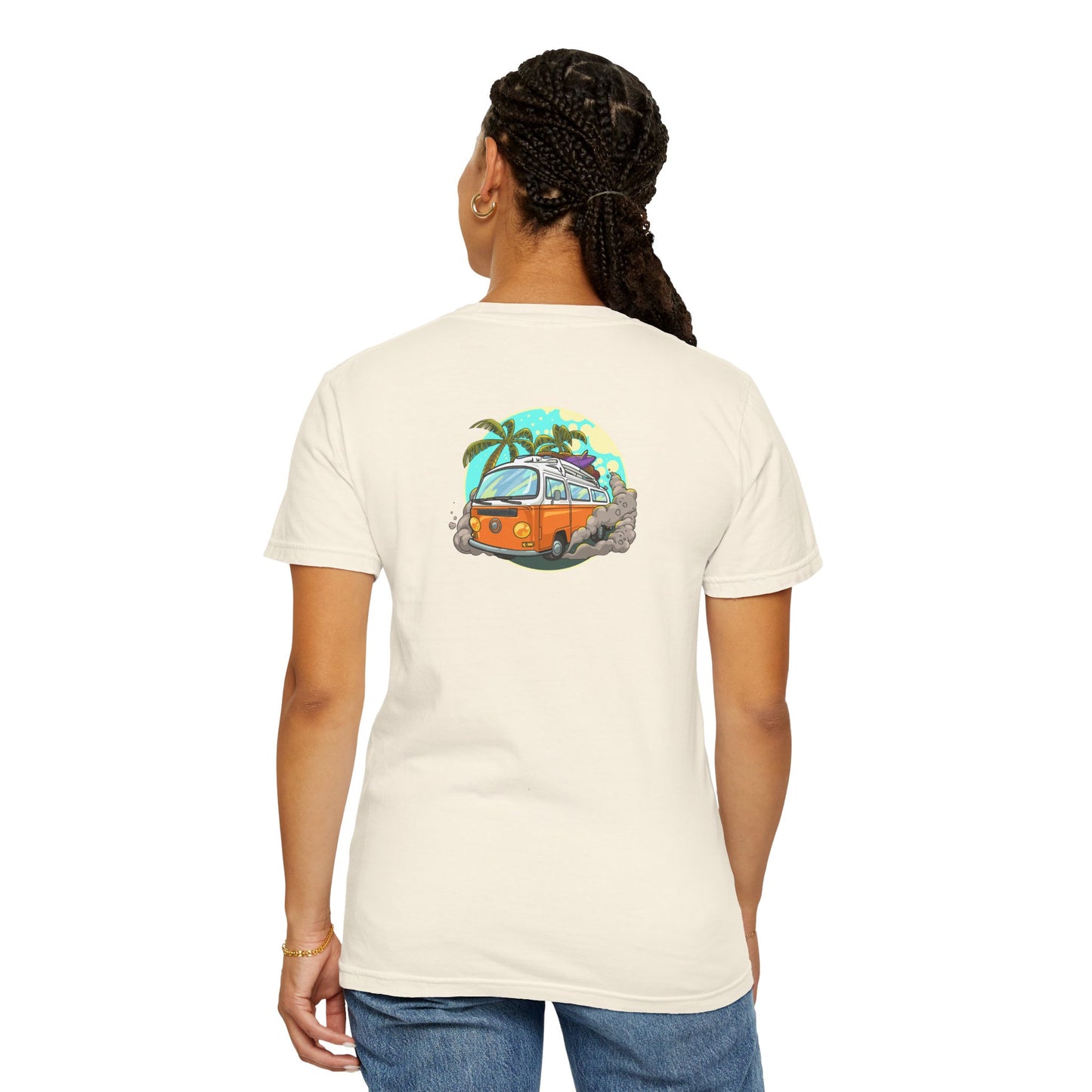 Tropical Beach Unisex Garment-Dyed T-shirt