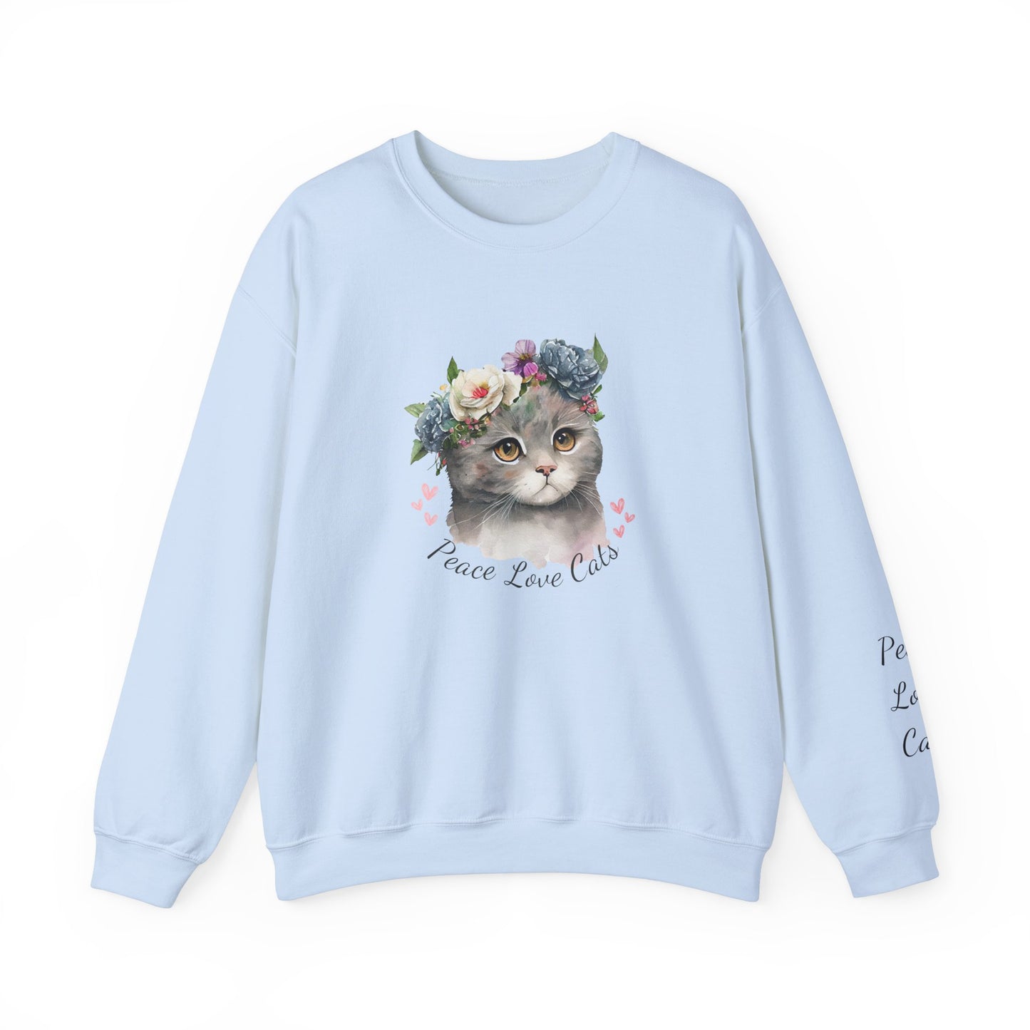 Peace Love Cats Women's Heavy Blend™ Crewneck Sweatshirt