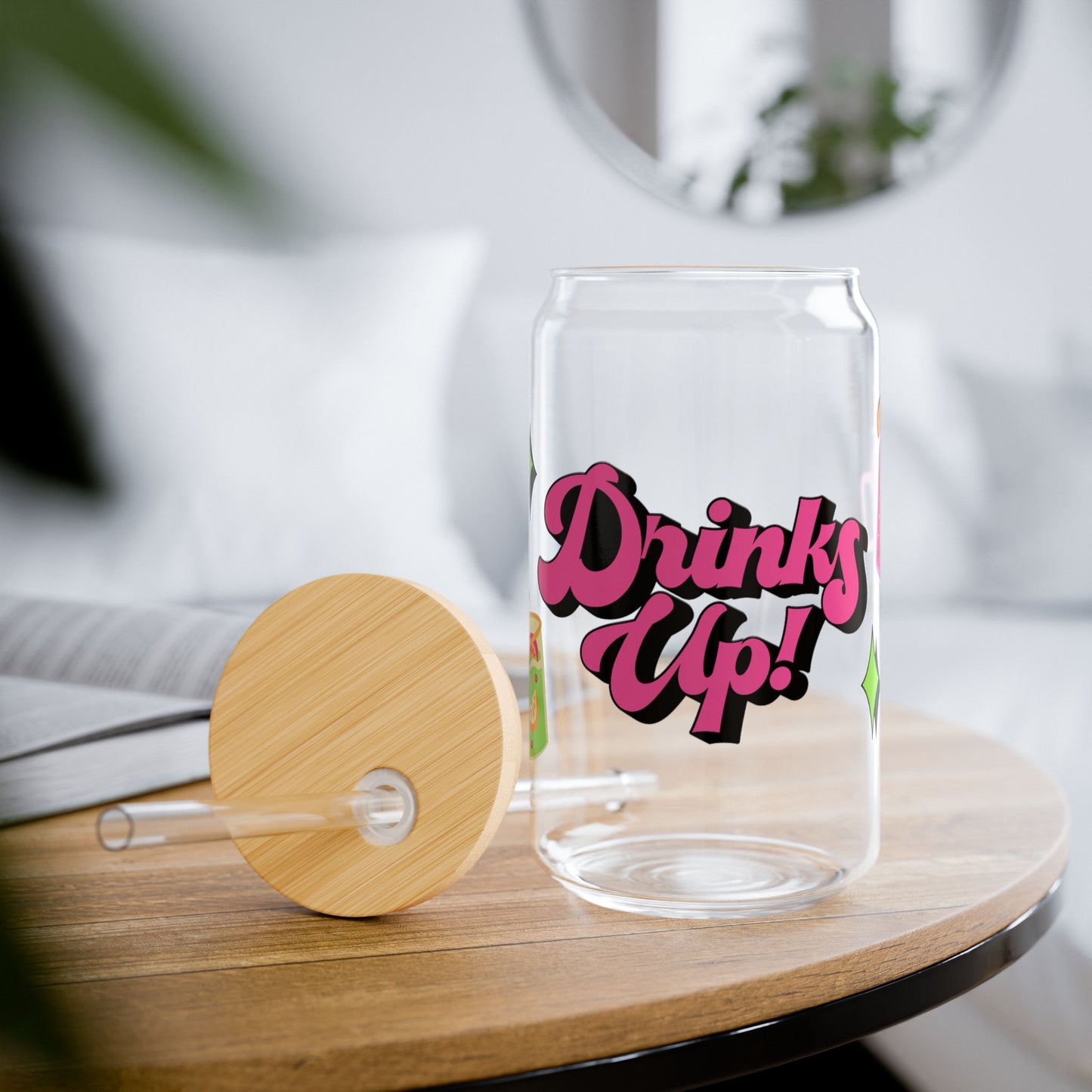 Drinks Up Sipper Glass, 16oz