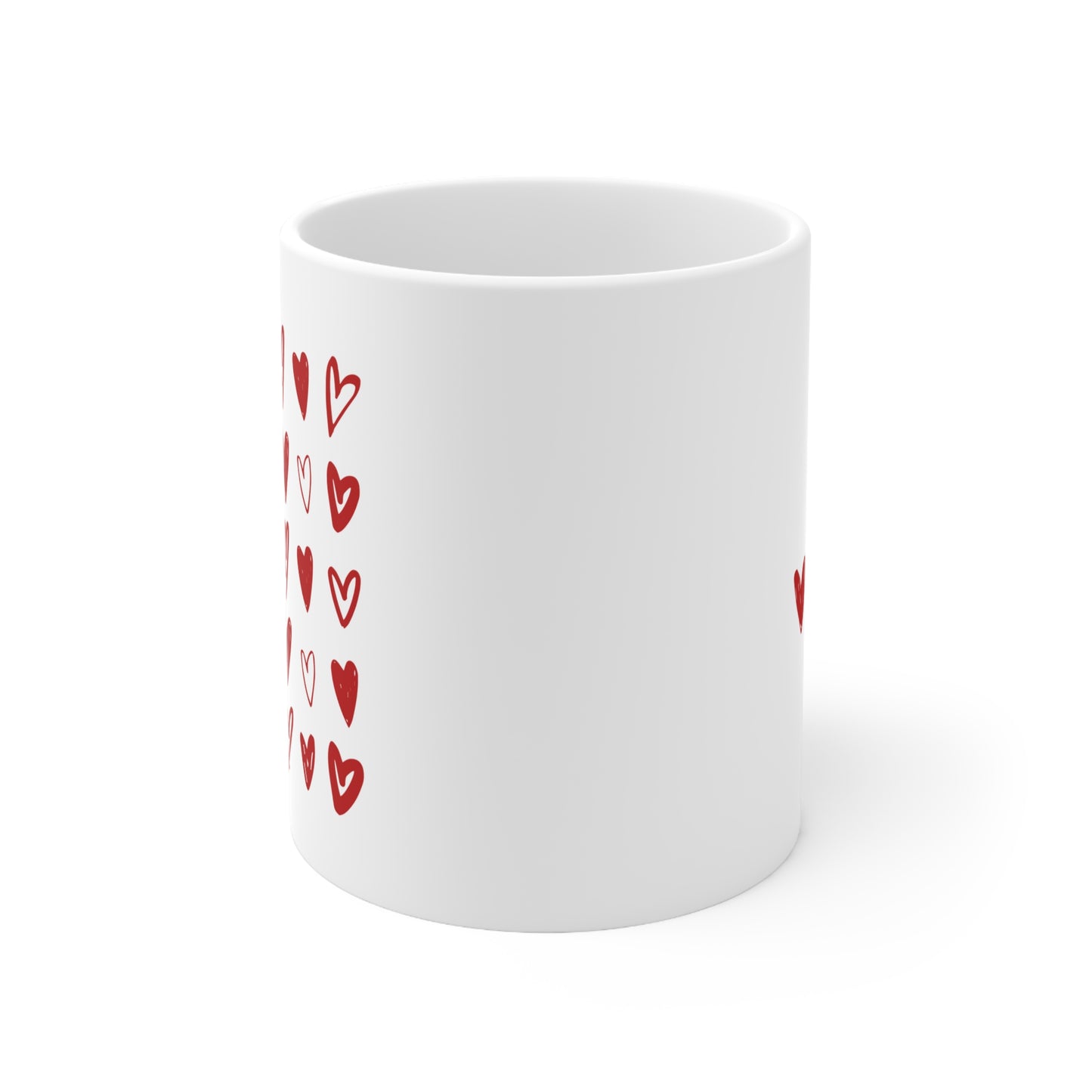 Hearts Ceramic Coffee Mug 11oz