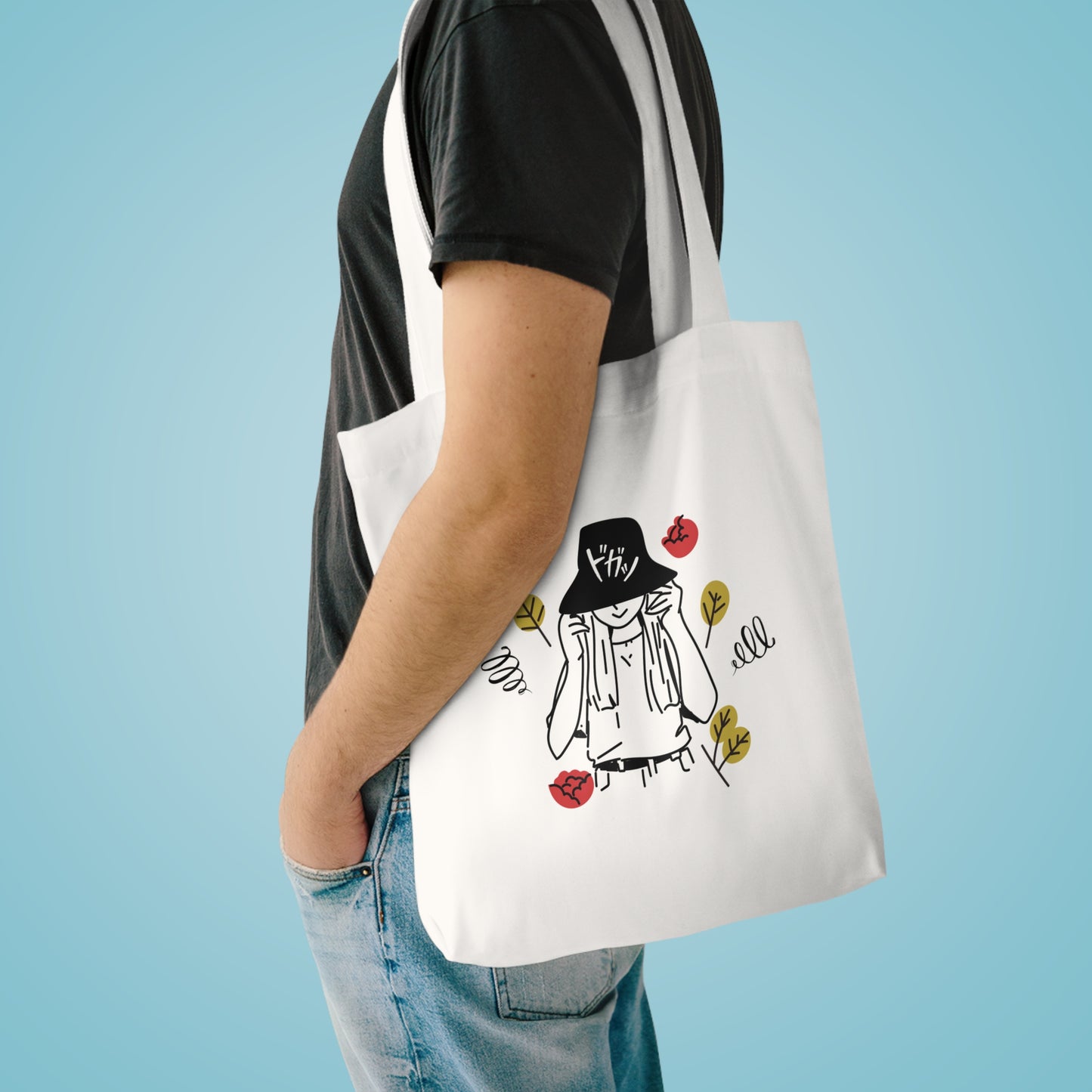 Cute Girl Cotton Tote Bag