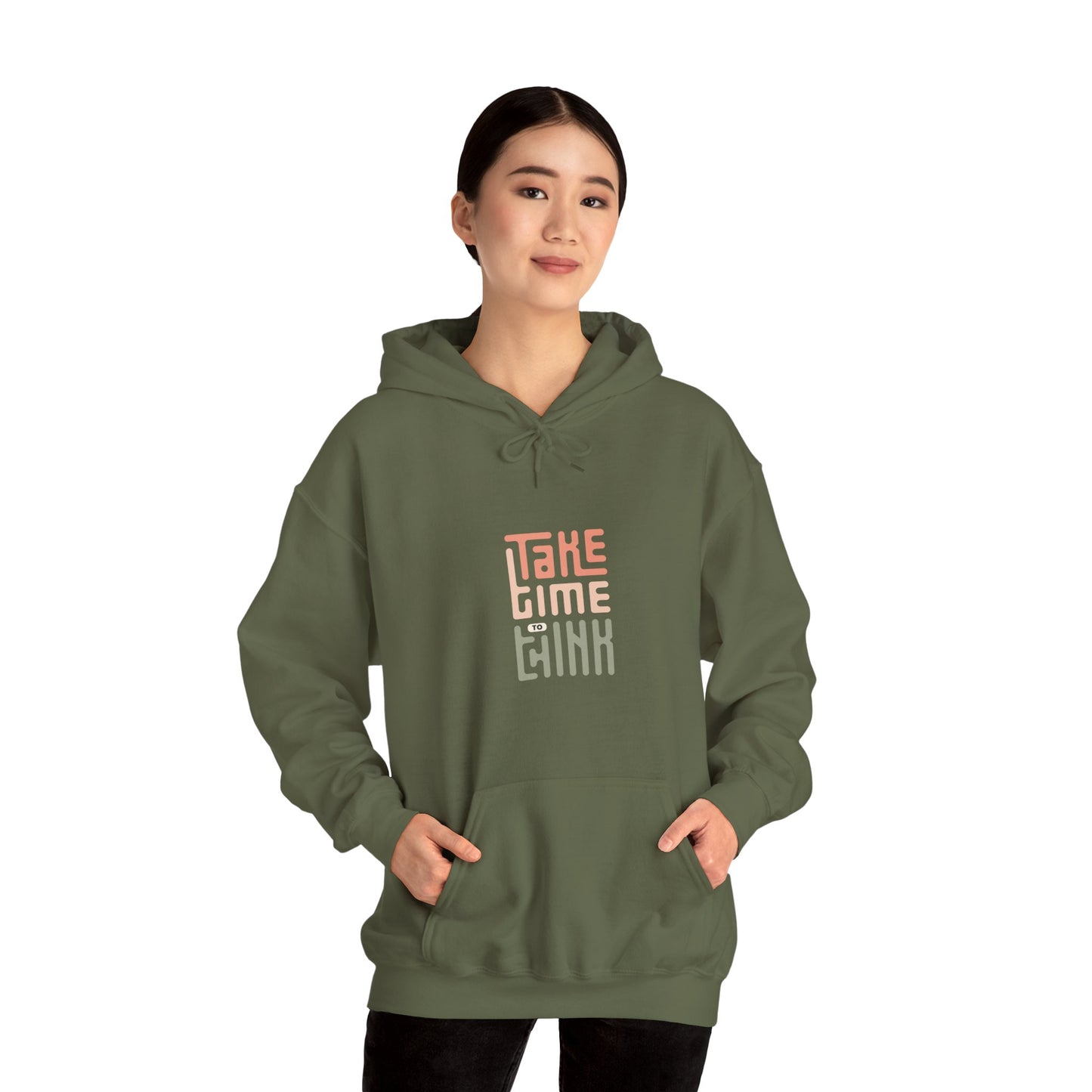 Take Time To Think Unisex Heavy Blend™ Hooded Sweatshirt