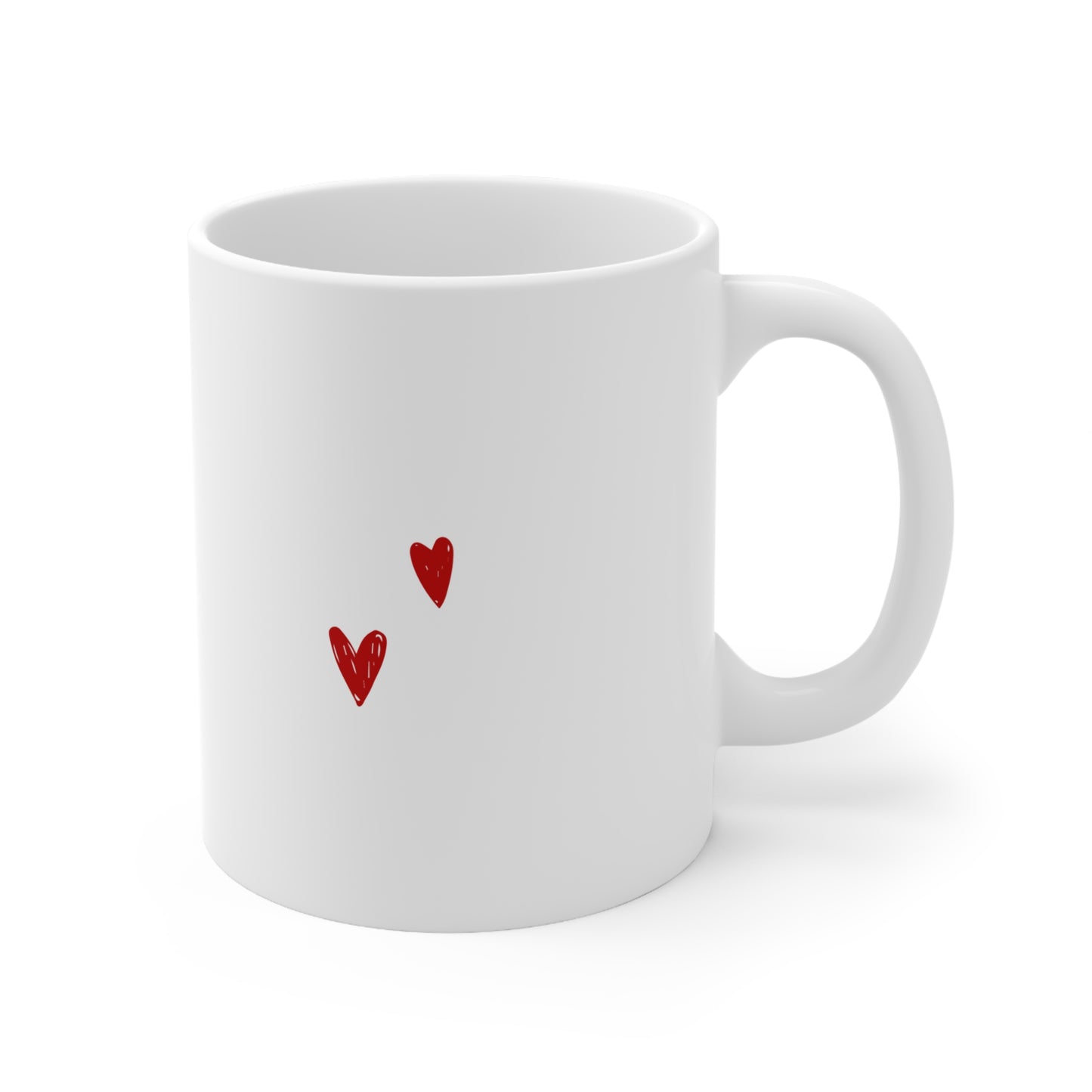 Hearts Ceramic Coffee Mug 11oz