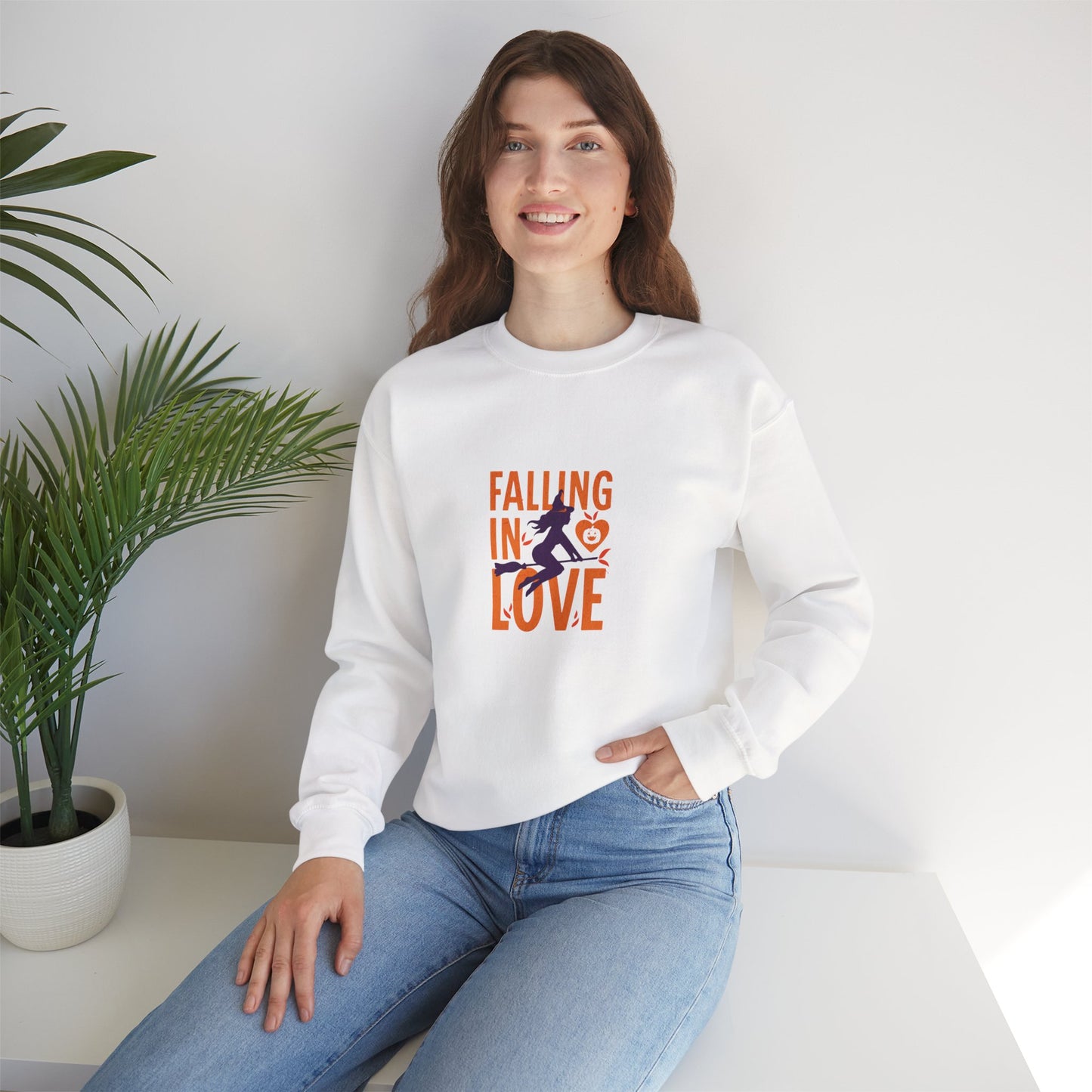 Falling In Love Women's Heavy Blend™ Crewneck Sweatshirt