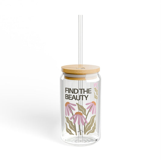Find The Beauty Sipper Glass, 16oz