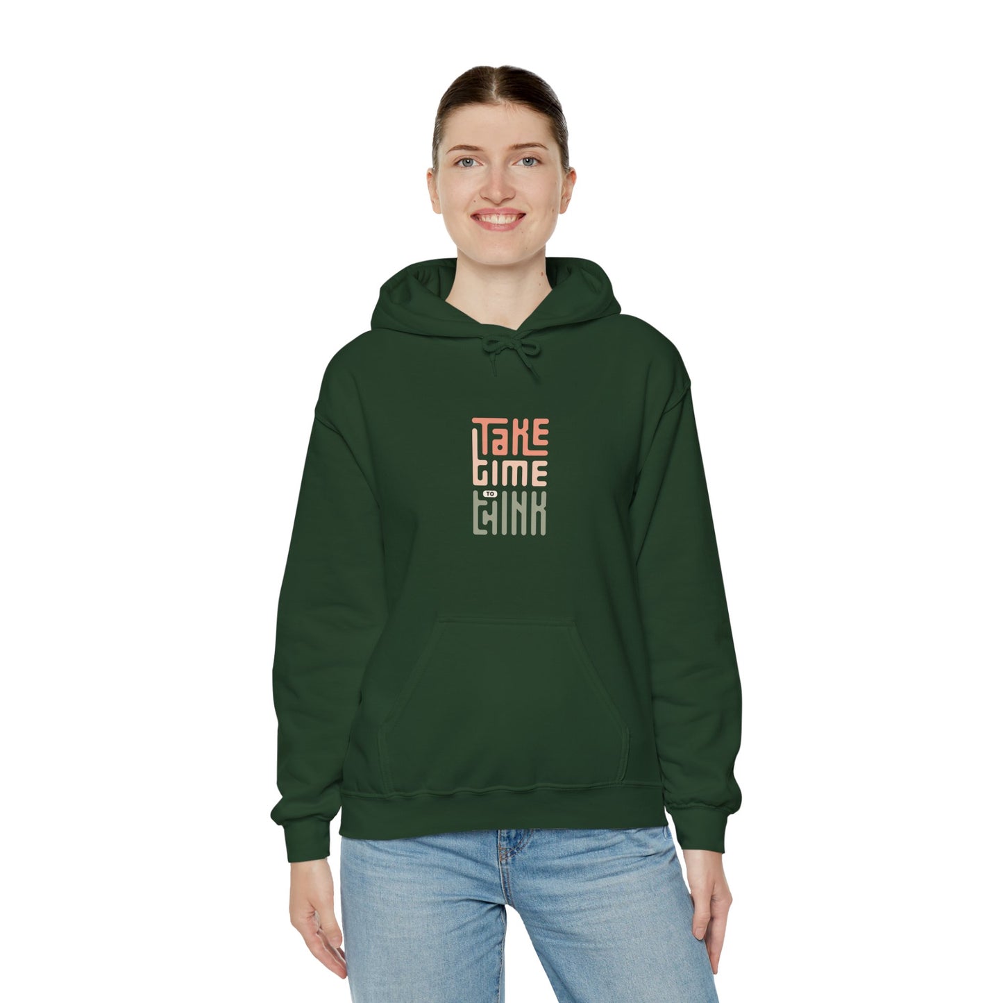 Take Time To Think Unisex Heavy Blend™ Hooded Sweatshirt