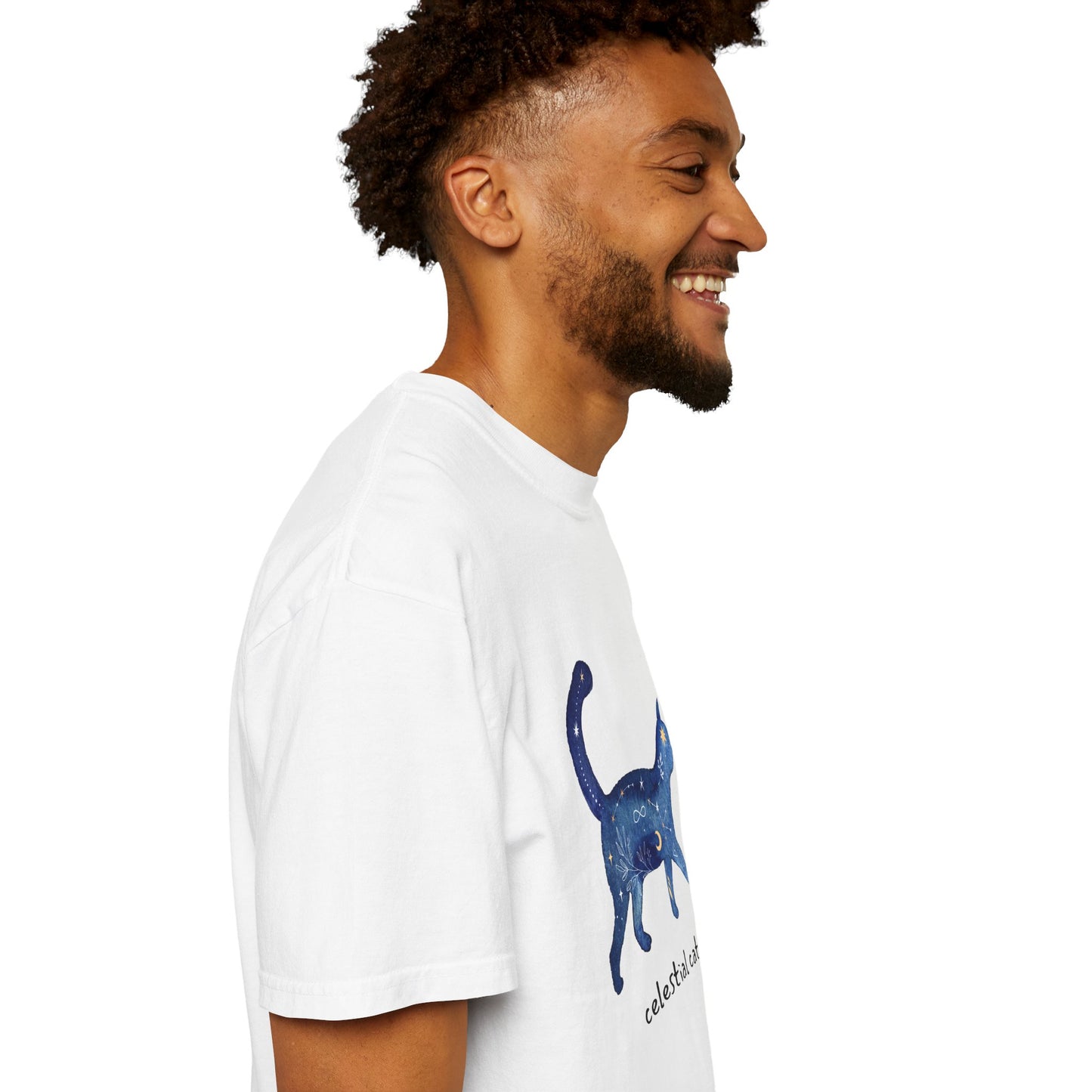 Celestial Cat Unisex Garment-Dyed T-shirt