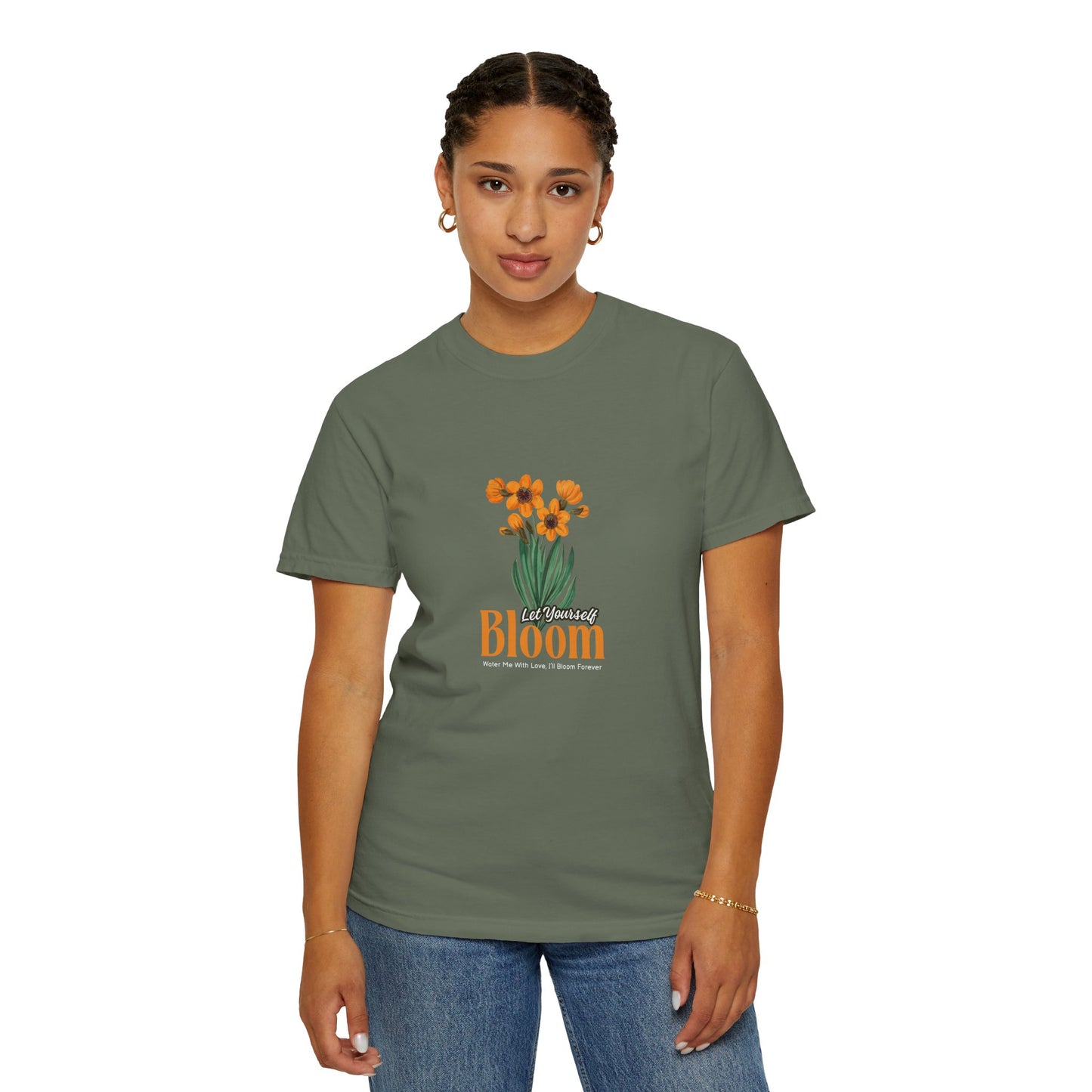 Let Your Self Bloom Unisex Garment-Dyed T-shirt