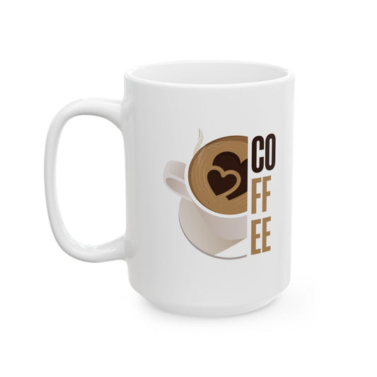 Coffee Ceramic Mug, (11oz, 15oz)