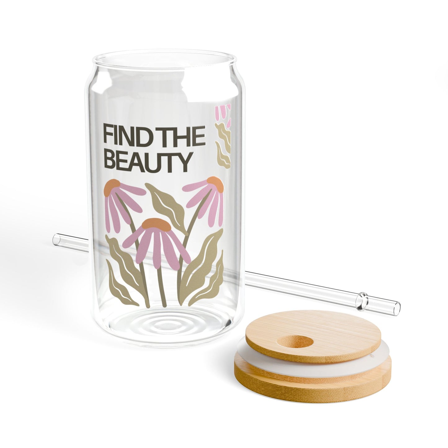 Find The Beauty Sipper Glass, 16oz