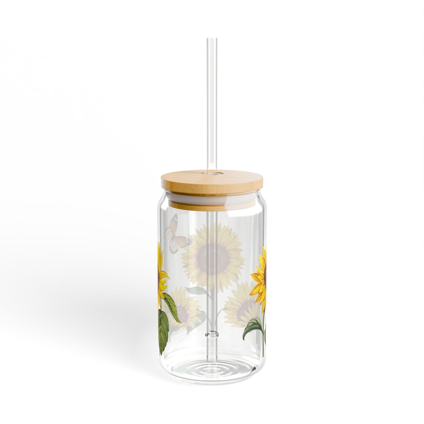 Sunflowers Sipper Glass, 16oz