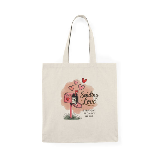 Sending Love Straight From My Heart Natural Tote Bag