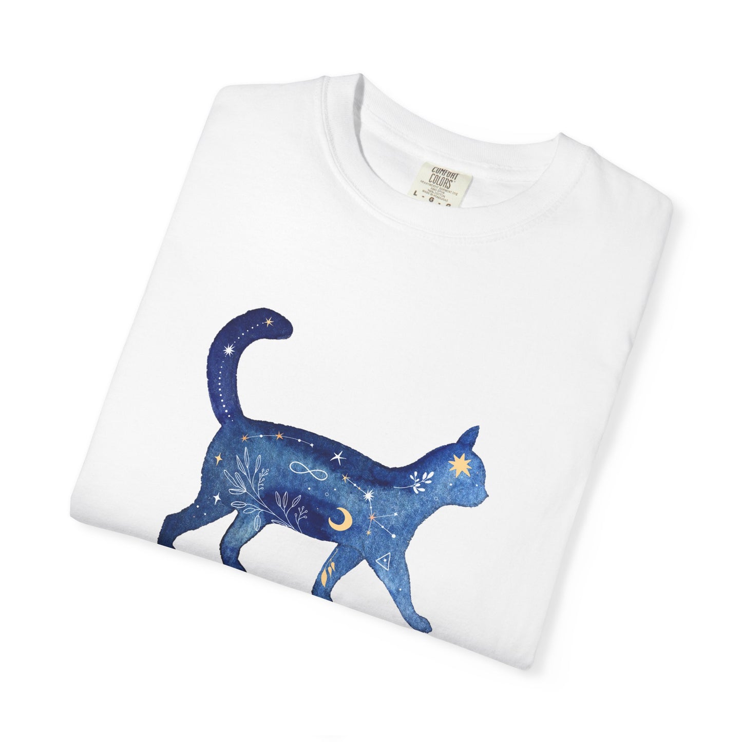Celestial Cat Unisex Garment-Dyed T-shirt