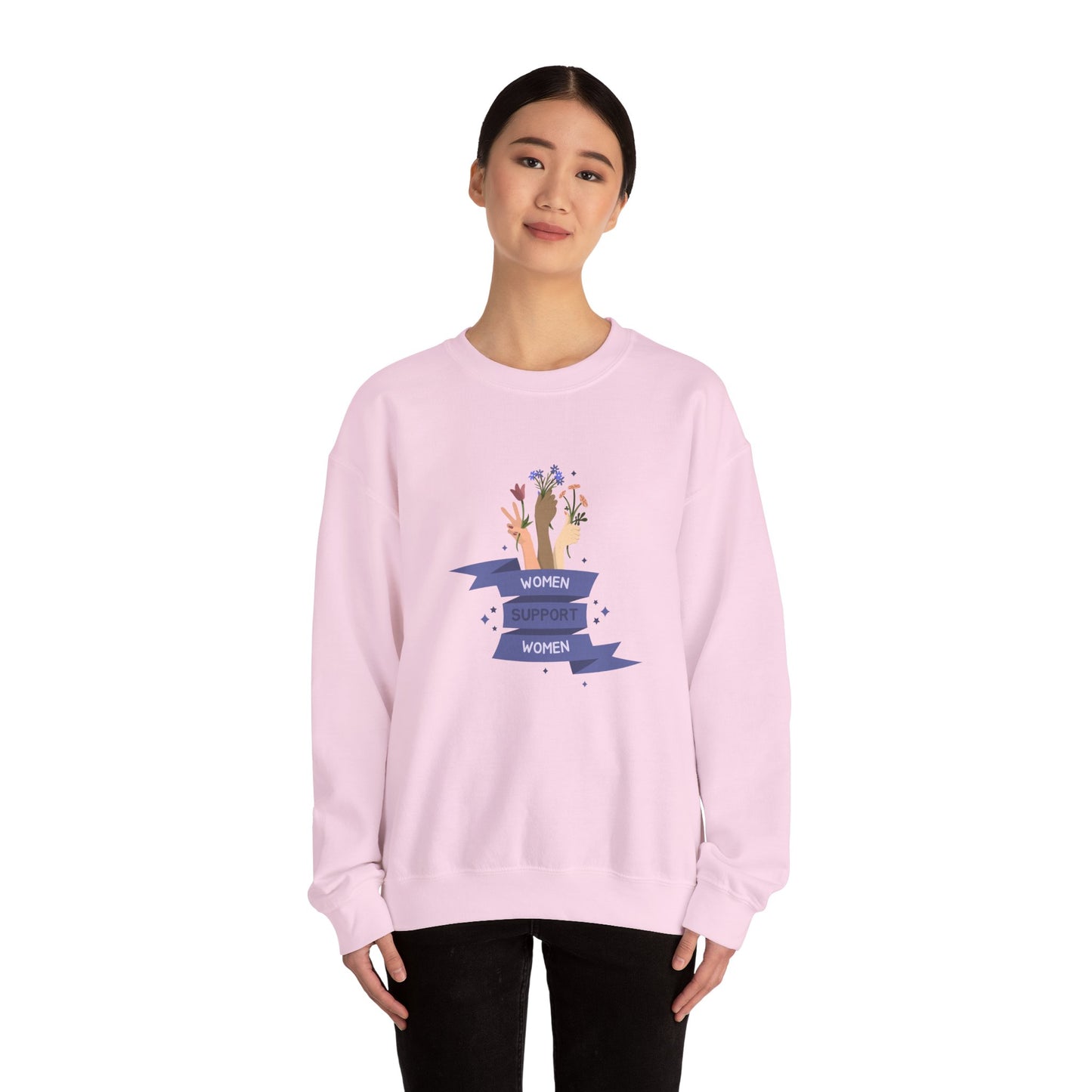 Women Support Women Women's Heavy Blend™ Crewneck Sweatshirt