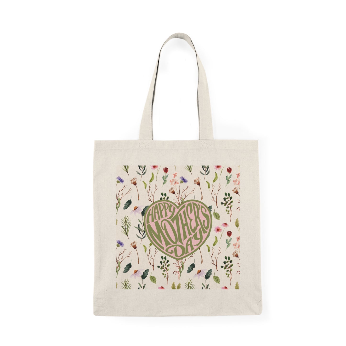 Floral Mother's Day Natural Tote Bag