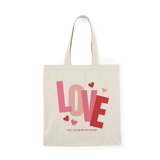 Will You Be My Valentine ? Natural Tote Bag