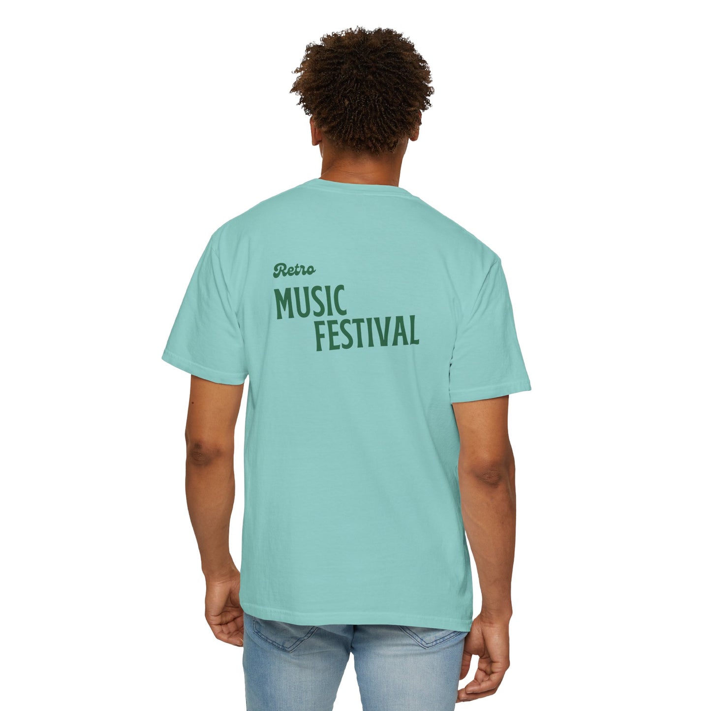 Retro Music Festival Unisex Garment-Dyed T-shirt