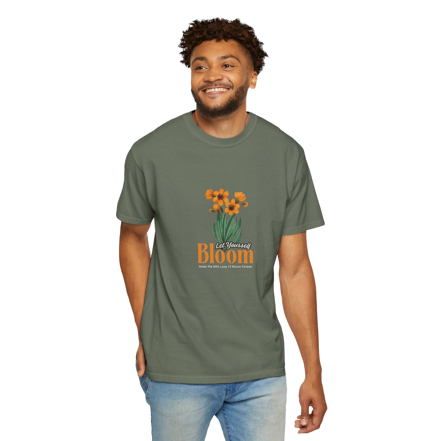 Let Your Self Bloom Unisex Garment-Dyed T-shirt