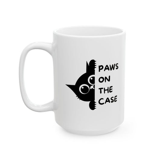 Paws On The Case Ceramic Mug, (11oz, 15oz)