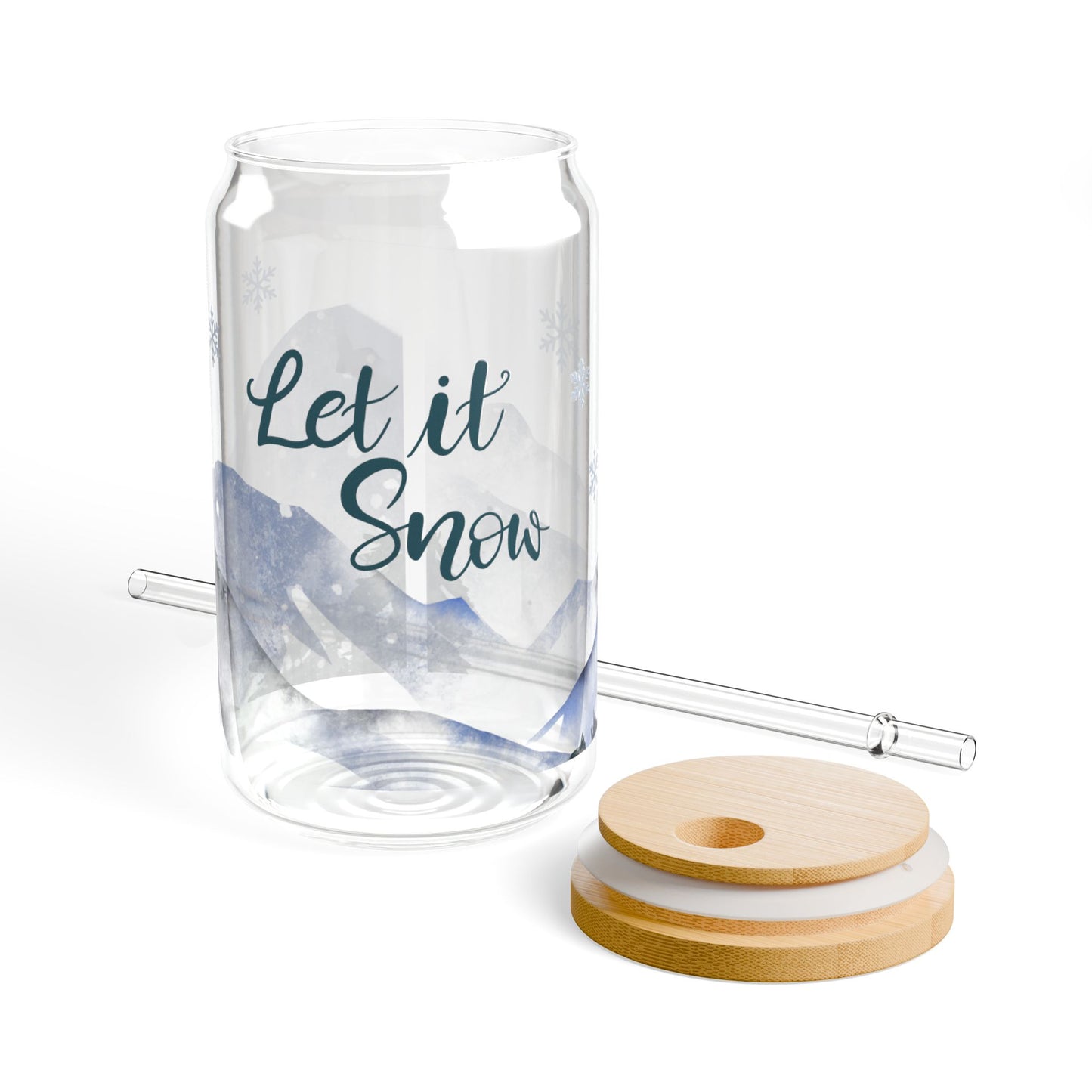 Let It Snow Sipper Glass, 16oz