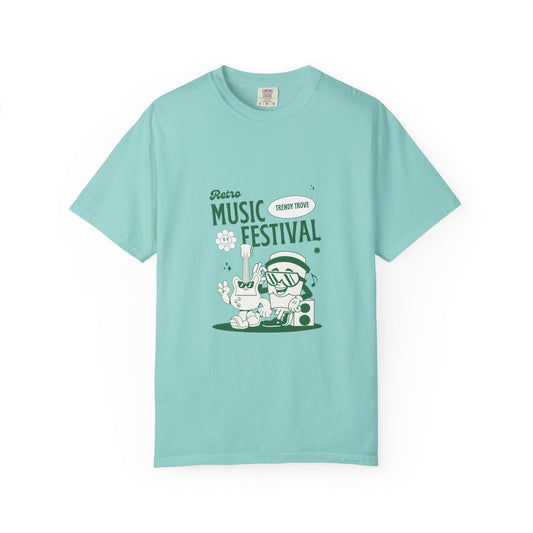 Retro Music Festival Unisex Garment-Dyed T-shirt
