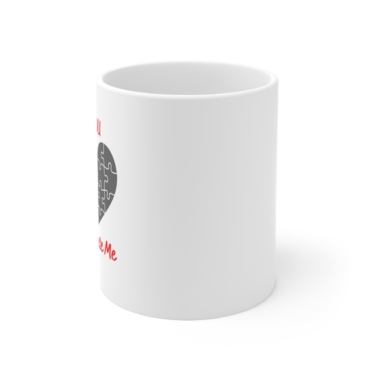 Red Puzzle Valentine's Day Ceramic Coffee Mug11oz