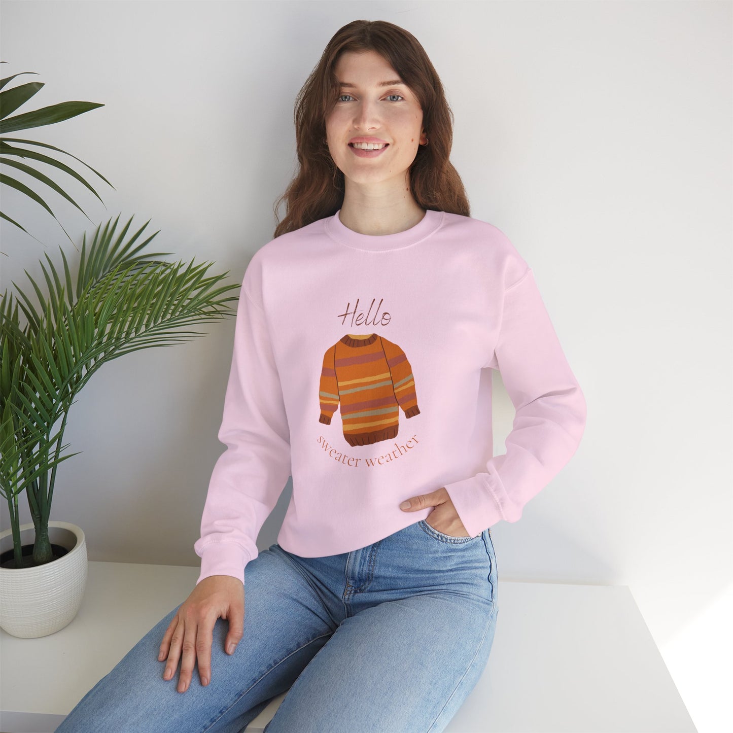 Hello Sweater Weather Unisex Heavy Blend™ Crewneck Sweatshirt