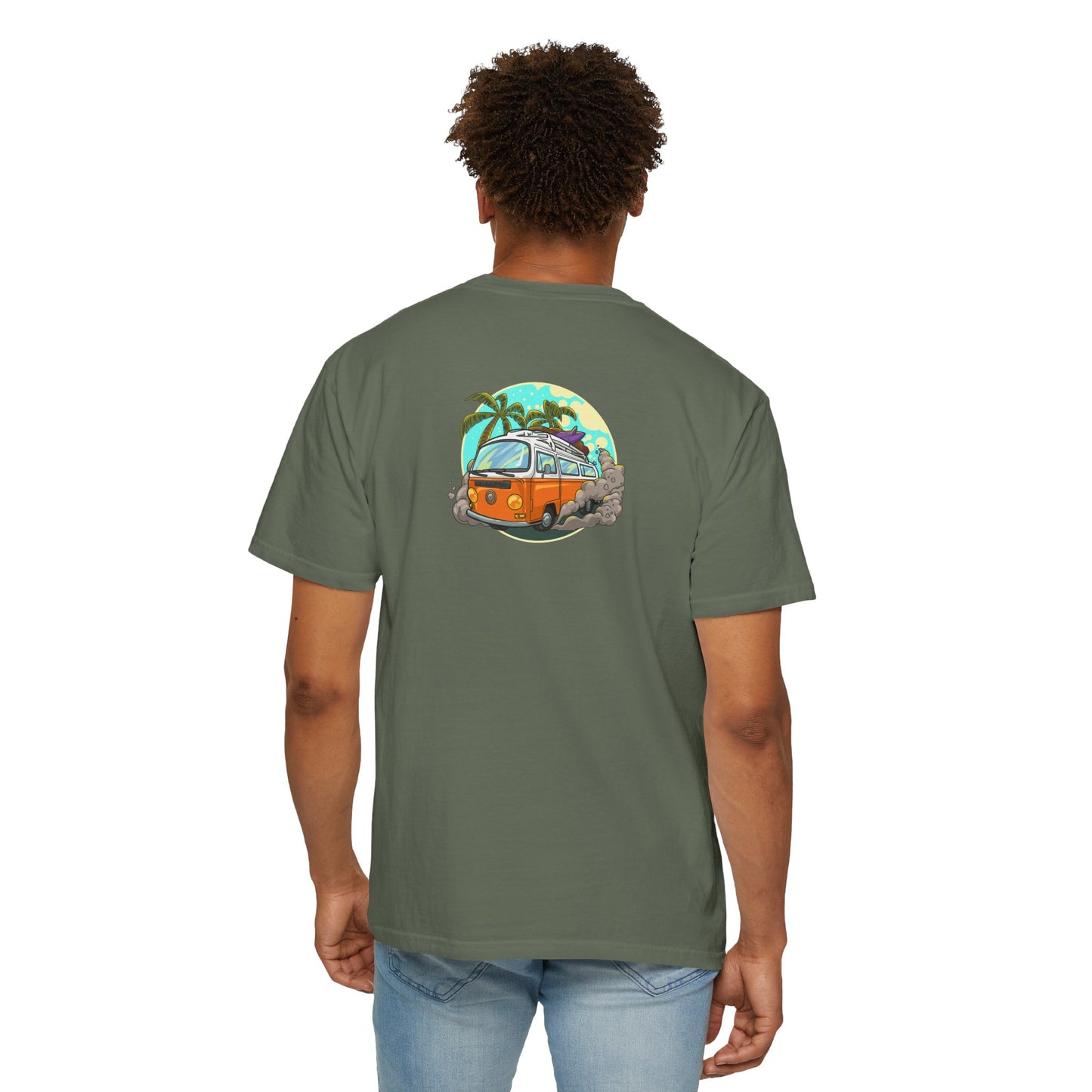 Tropical Beach Unisex Garment-Dyed T-shirt