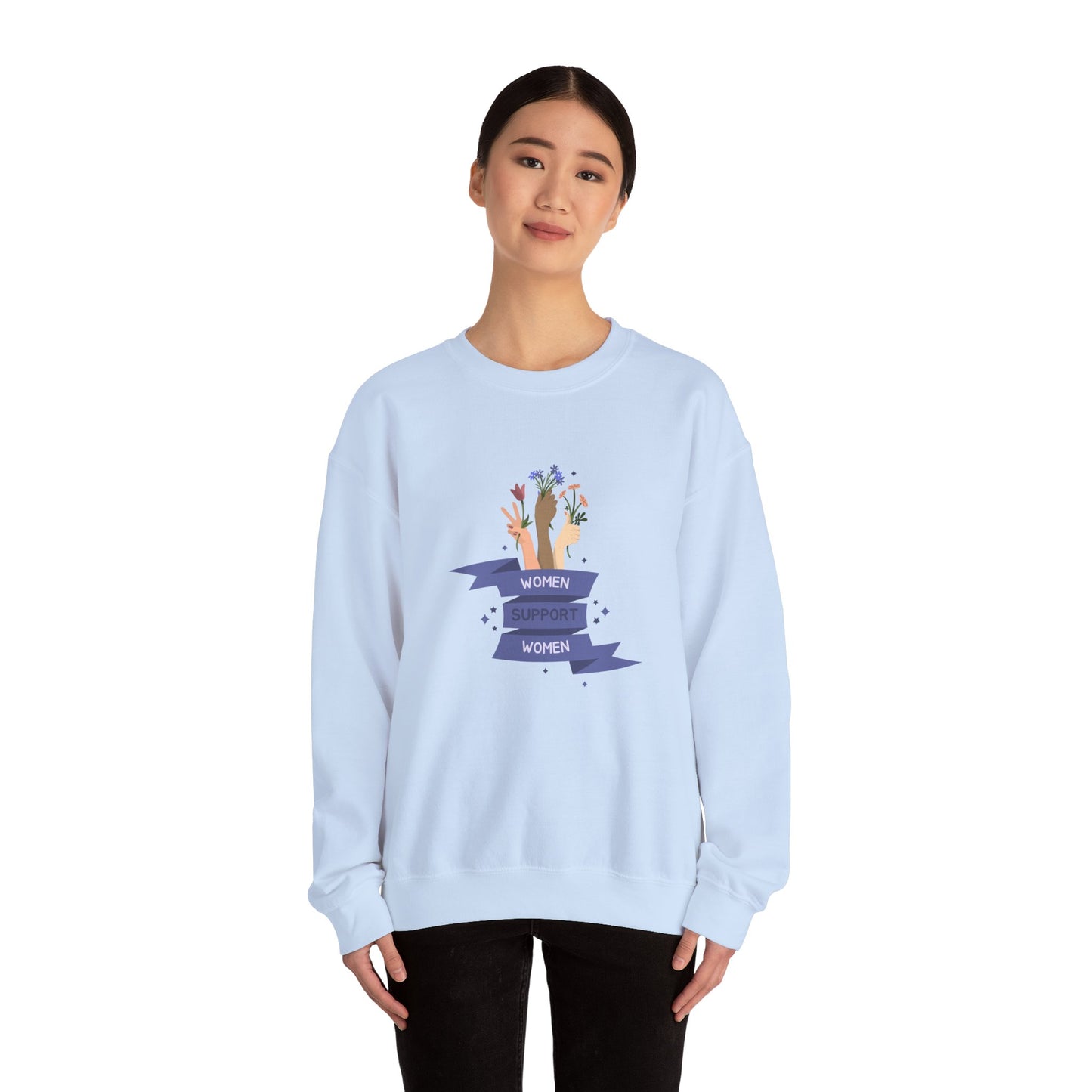 Women Support Women Women's Heavy Blend™ Crewneck Sweatshirt