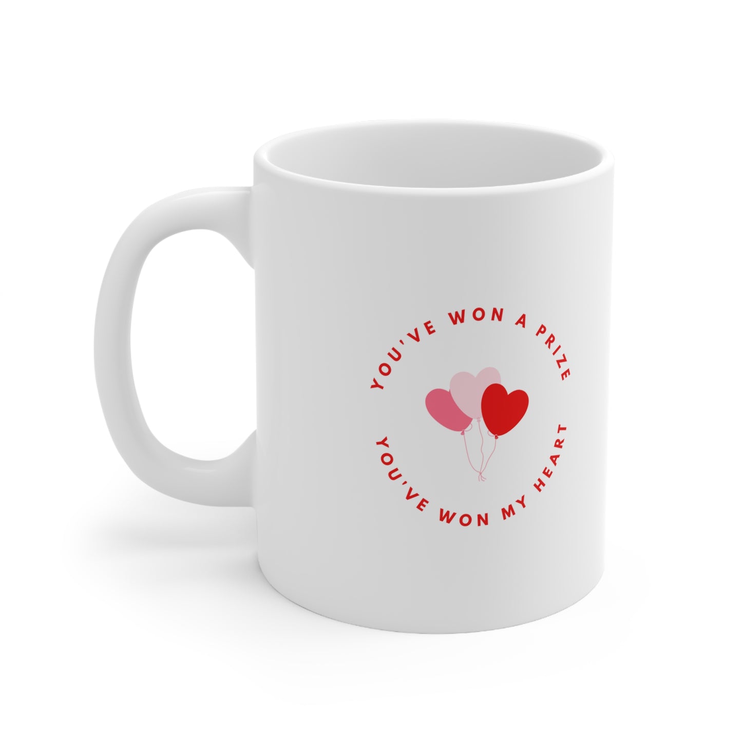 Red and Pink Valentine's Day Ceramic Coffee Mug 11oz