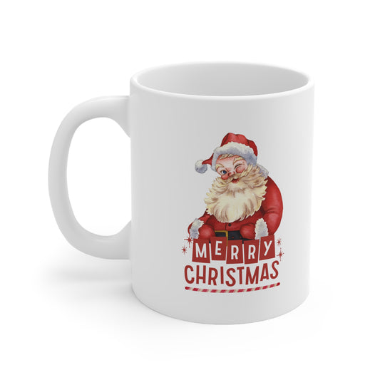 Santa Merry Christmas Ceramic Coffee Cups, 11oz