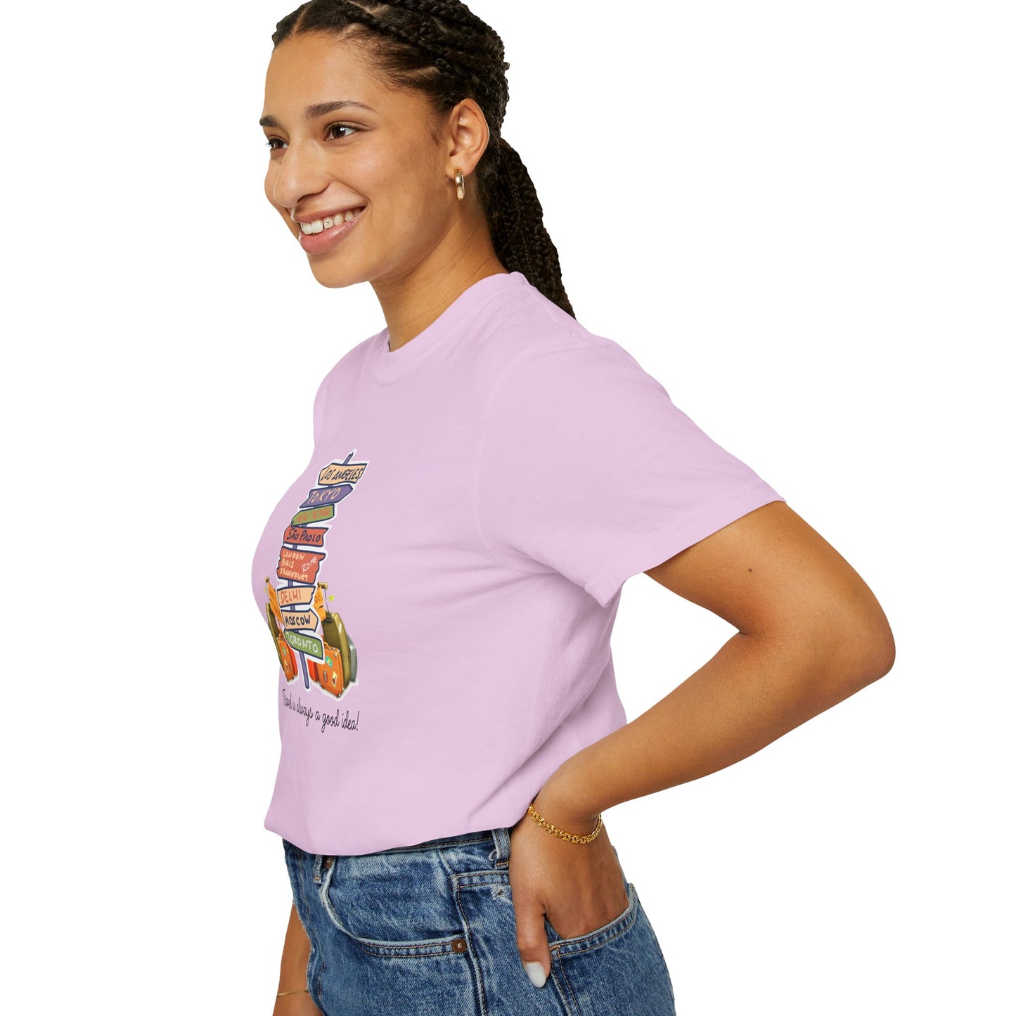 Travel Is Always A Good Idea Unisex Garment-Dyed T-shirt