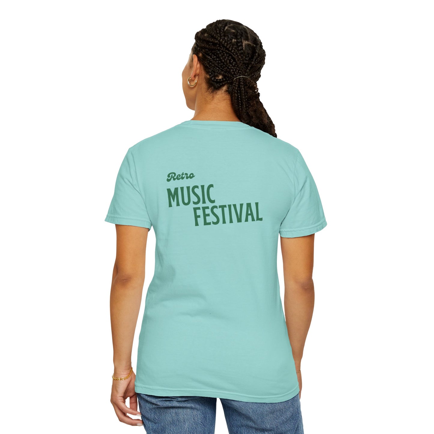 Retro Music Festival Unisex Garment-Dyed T-shirt