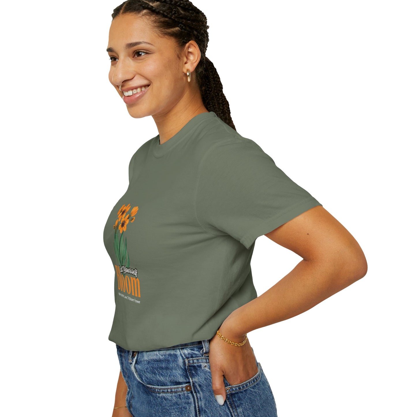 Let Your Self Bloom Unisex Garment-Dyed T-shirt