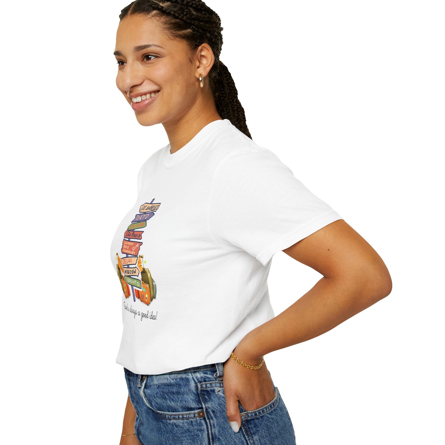 Travel Is Always A Good Idea Unisex Garment-Dyed T-shirt