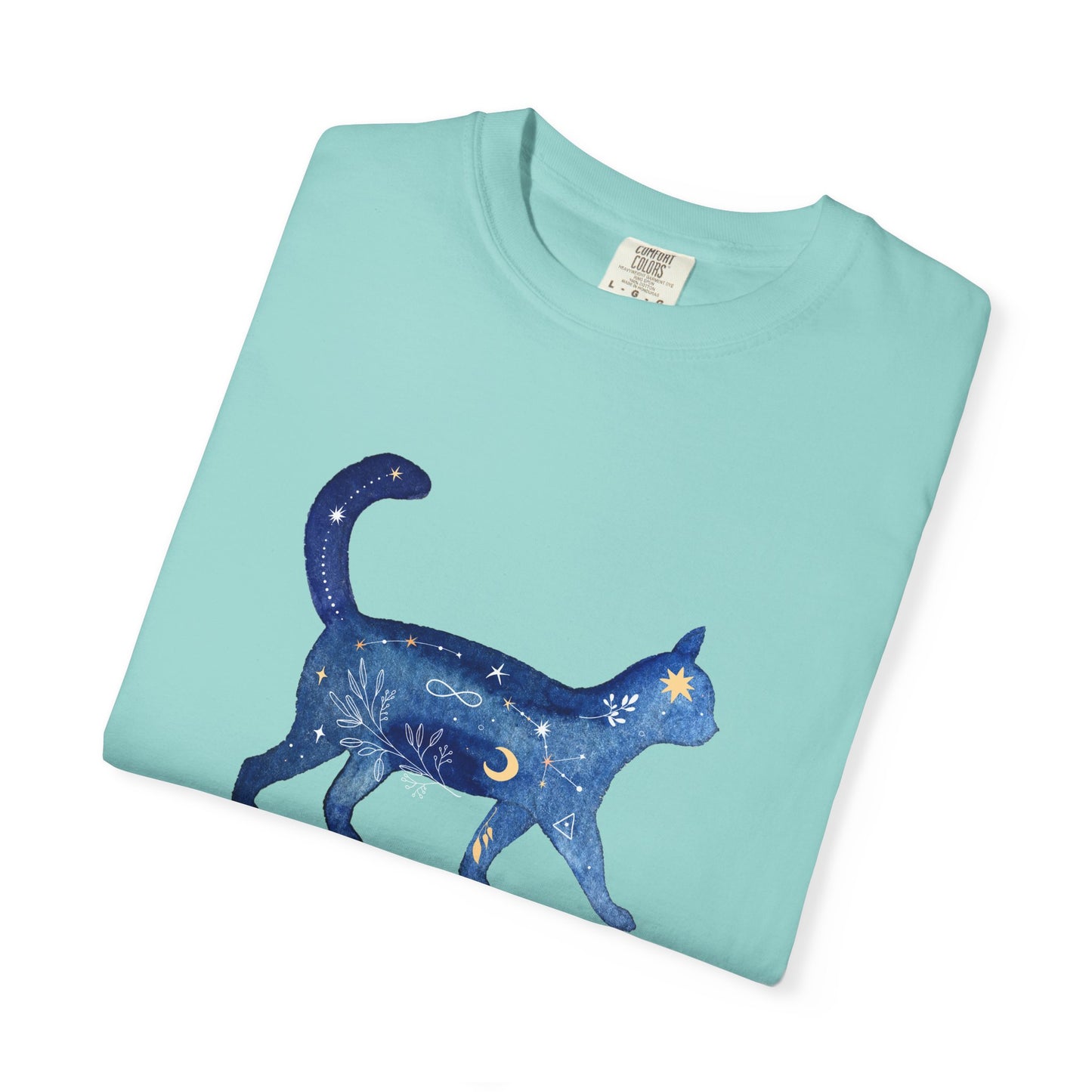 Celestial Cat Unisex Garment-Dyed T-shirt