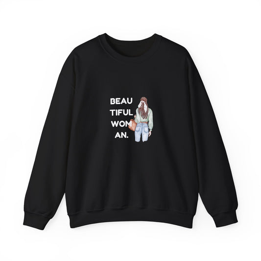 Beautiful Woman  Women's Heavy Blend™ Crewneck Sweatshirt