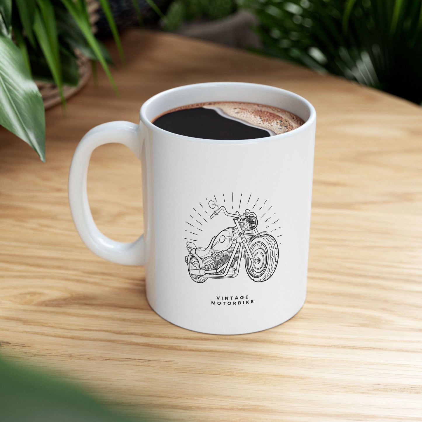 Vintage Motorbike Ceramic Mug, (11oz, 15oz)