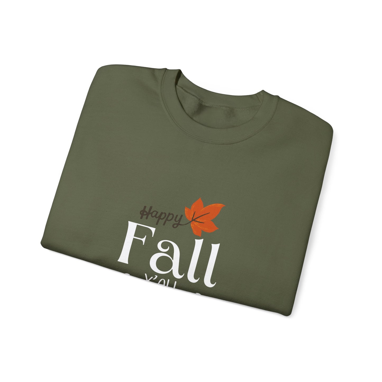 Happy Fall Y'all Unisex Heavy Blend™ Crewneck Sweatshirt