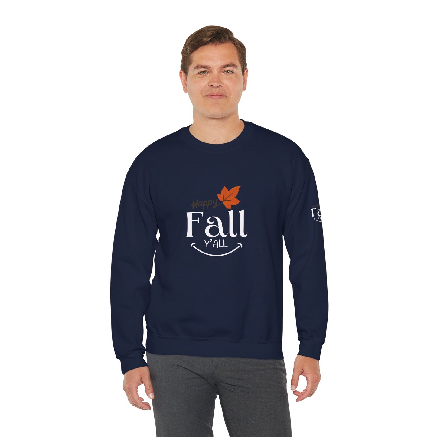 Happy Fall Y'all Unisex Heavy Blend™ Crewneck Sweatshirt