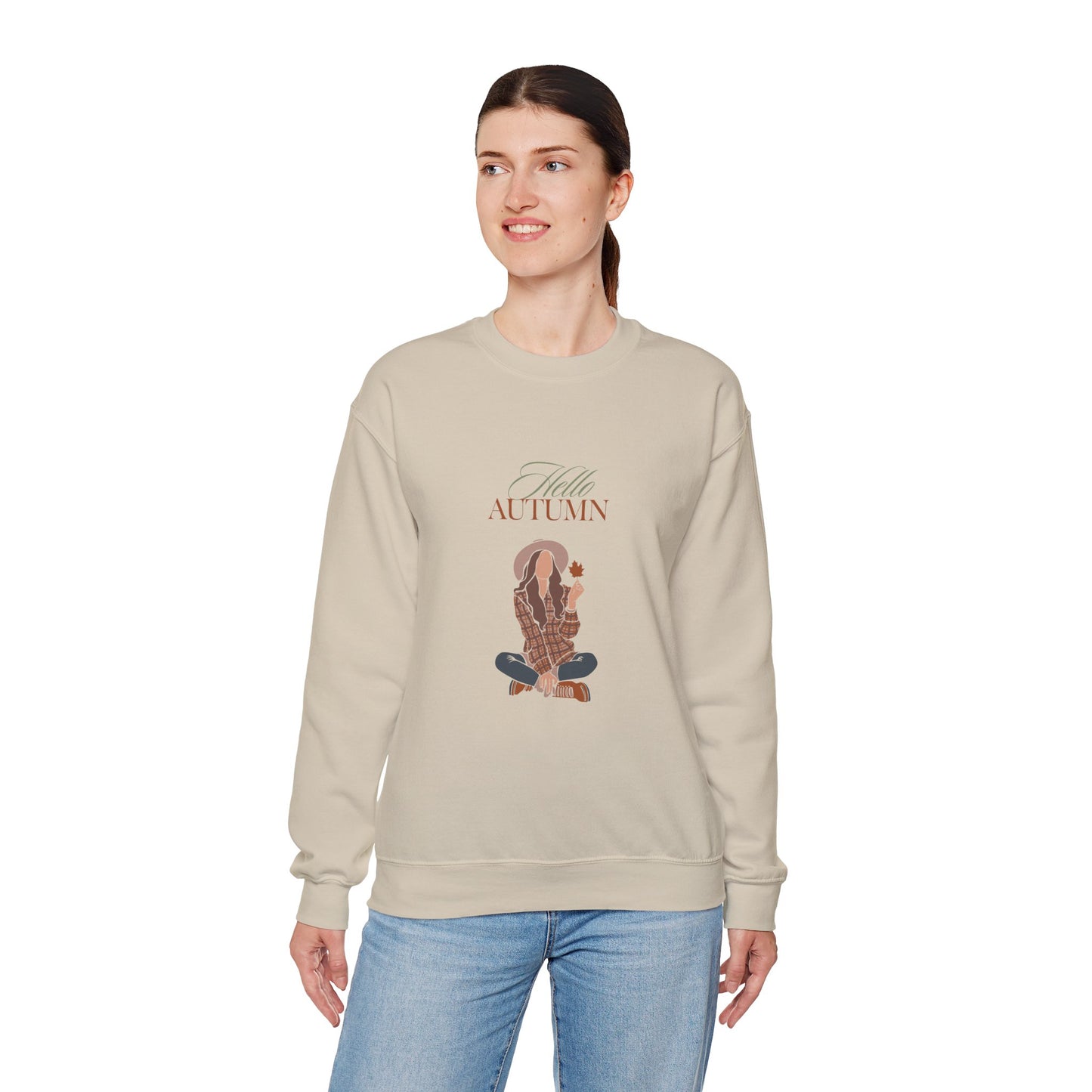Brown Autumn Women's Heavy Blend™ Crewneck Sweatshirt