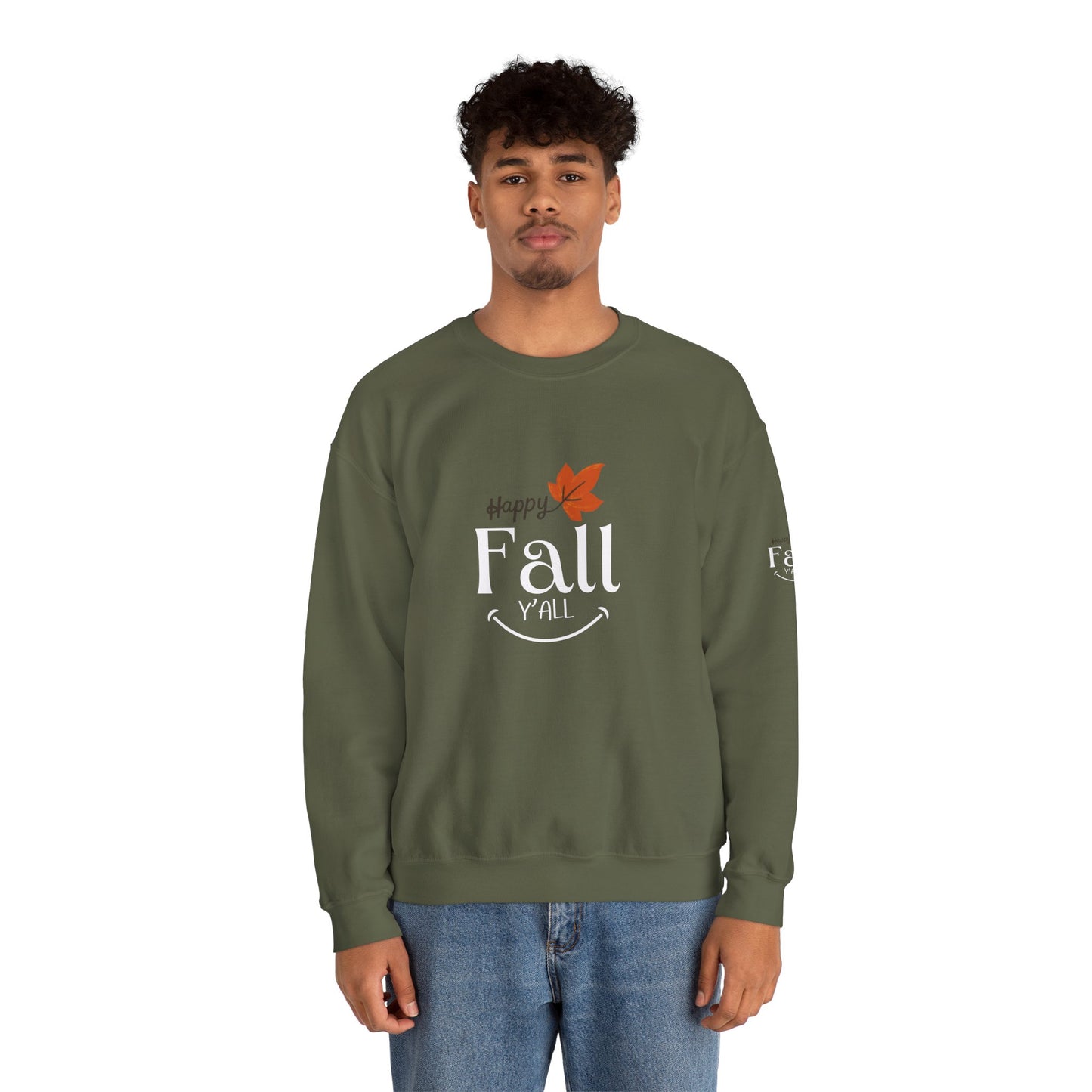 Happy Fall Y'all Unisex Heavy Blend™ Crewneck Sweatshirt