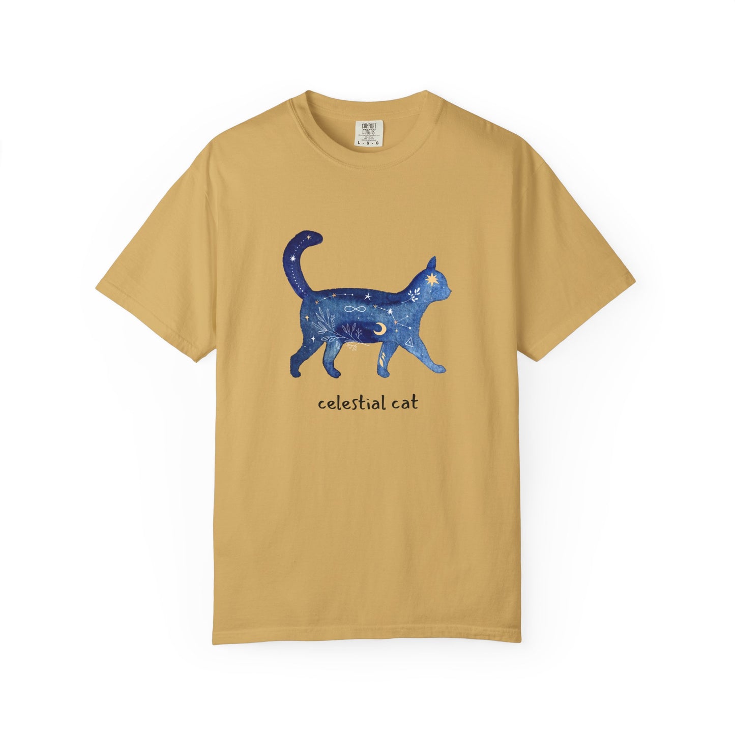 Celestial Cat Unisex Garment-Dyed T-shirt