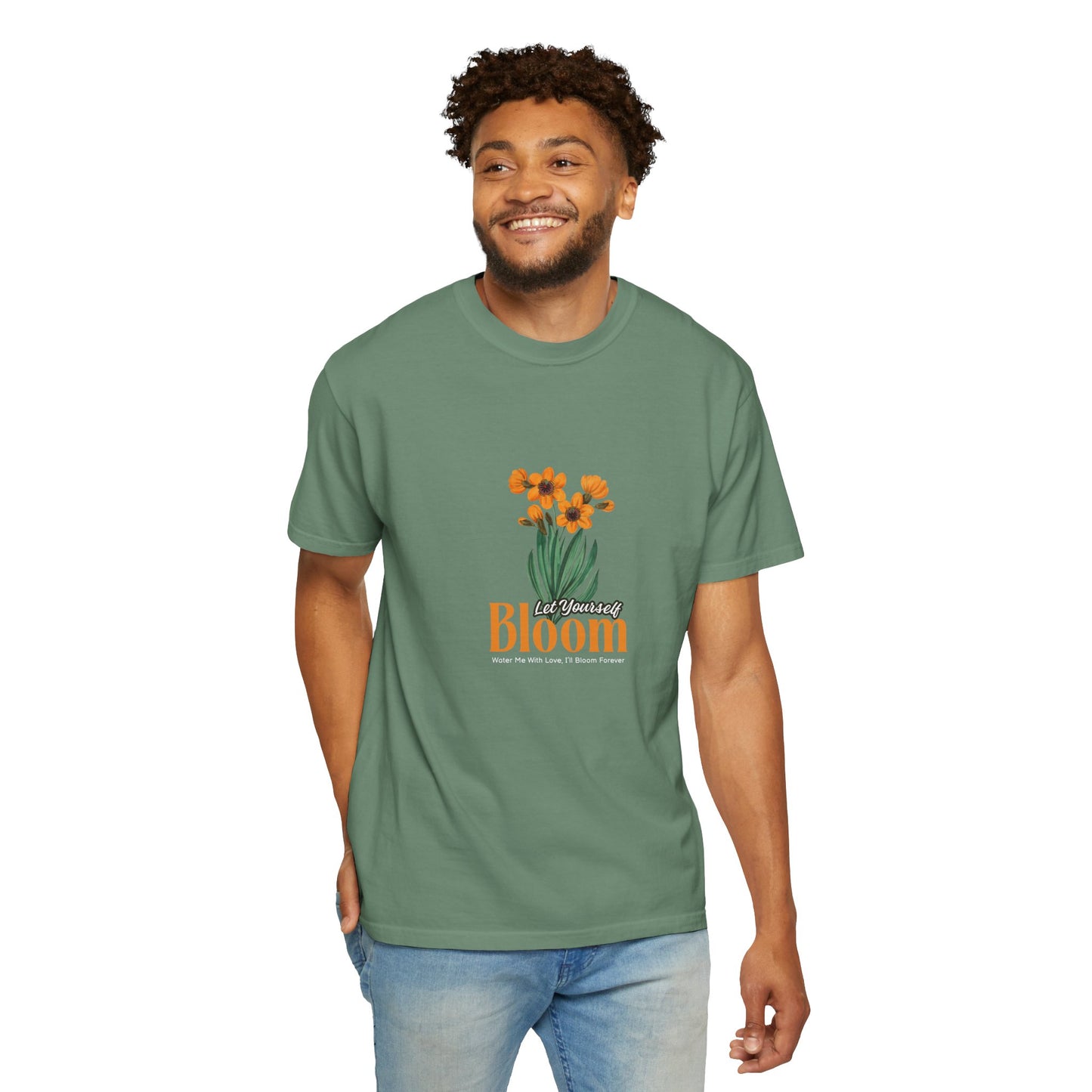 Let Your Self Bloom Unisex Garment-Dyed T-shirt
