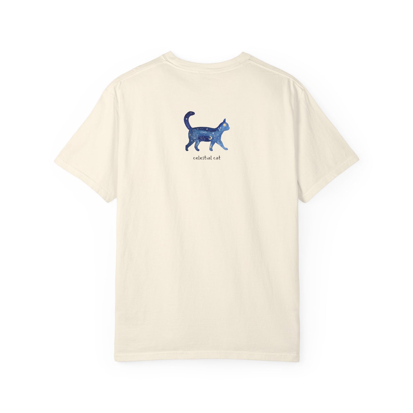 Celestial Cat Unisex Garment-Dyed T-shirt