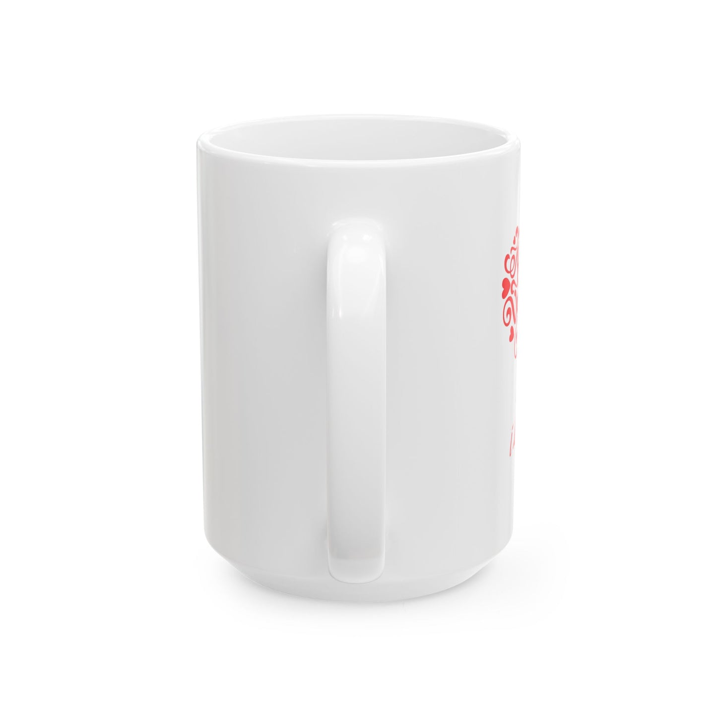 Red Bold Valentine Ceramic Mug, (15oz)