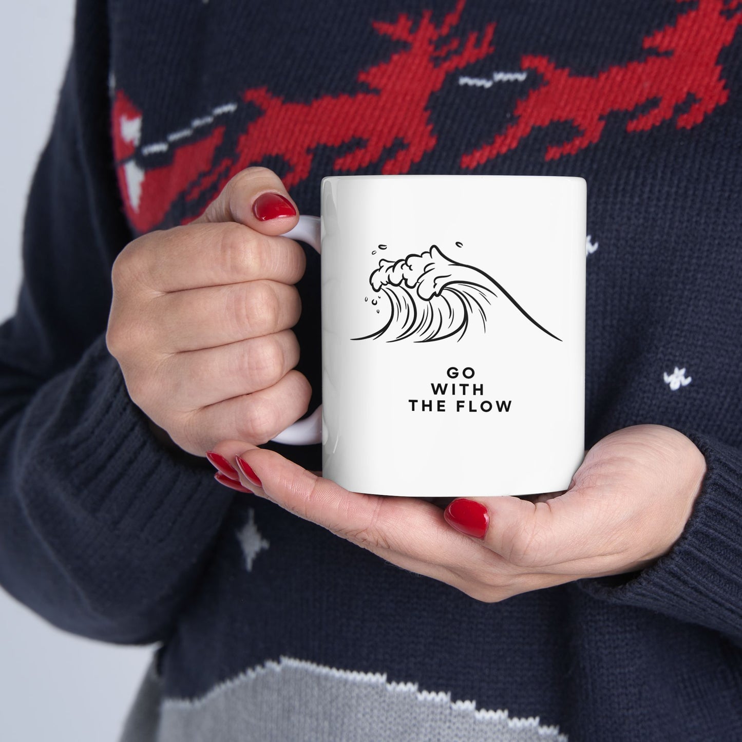 Go With The Flow Ceramic Mug, (11oz, 15oz)