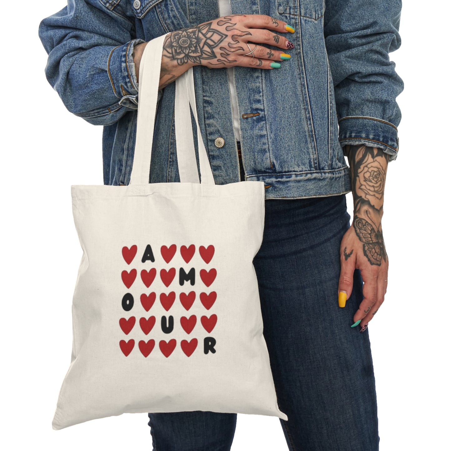 Amour Natural Tote Bag