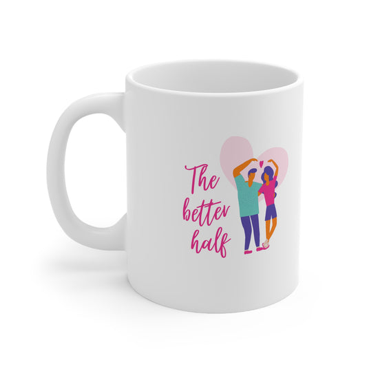 Heartfelt Couple Ceramic Coffee Mug 11oz