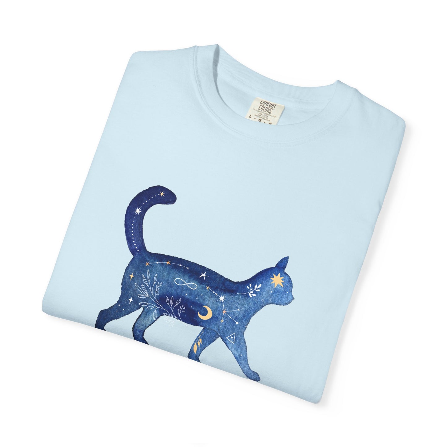 Celestial Cat Unisex Garment-Dyed T-shirt